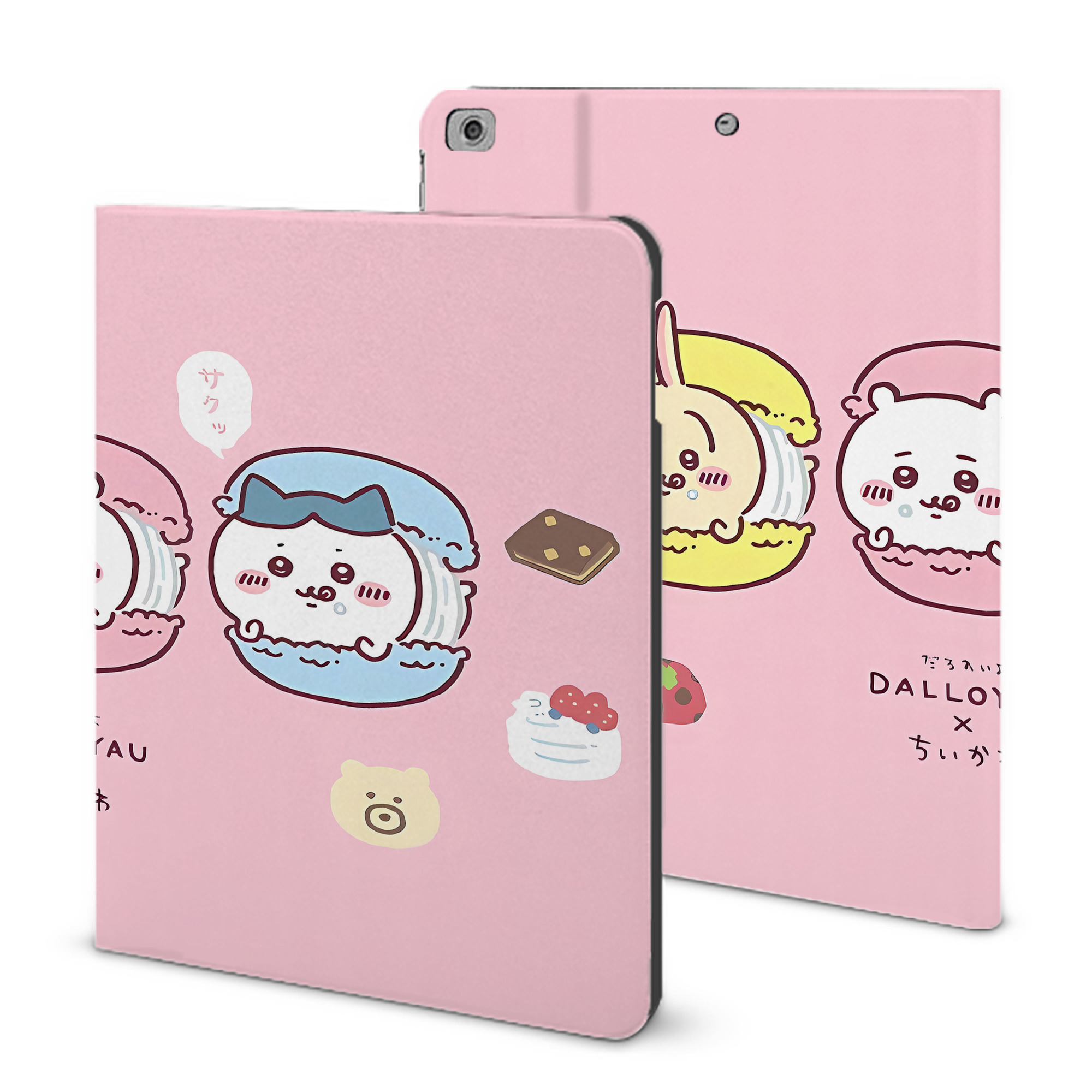 （画像用） ちいかわ Chii-kawa IPad ケース ブック型 PUレザー TPU 耐衝撃 軽量 薄型 ペン収納なし 全面保護 IPad 各モデル対応